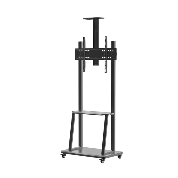 ARROW SIGN, Premium Interactive Panel Display Stand Heavy Duty Heights Adjustment Floor TV Trolley with Brackets