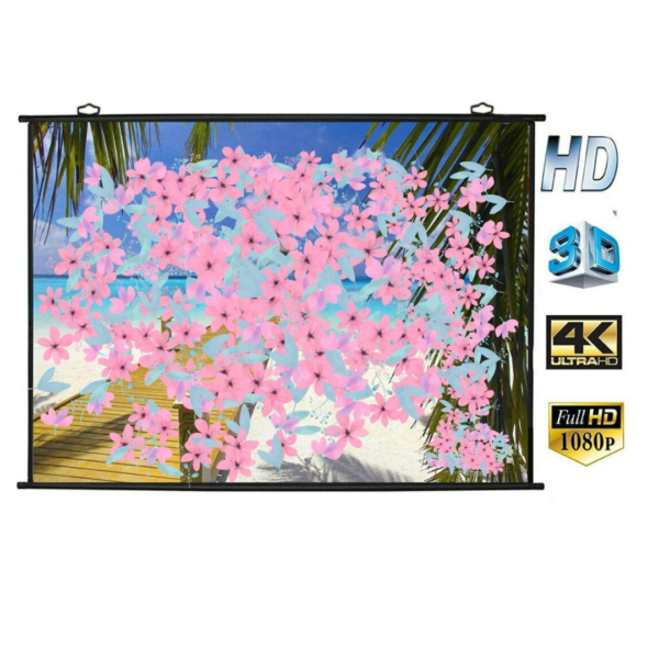 ARROW SIGN  Series Map/Calendar Type Projector Screen – 100 Inch Diagonal (4:3 Aspect Ratio) Dimensions: 7ft Width x 5ft Height
