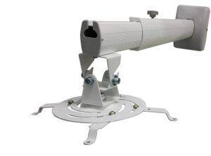 ARROW SIGN Universal Short Throw Projector Wall Mount (6 Feet, White)  3+3 Feet Extendable Design | Heavy-Duty Metal Build | Adjustable Angle Arm | 1-Year Warranty